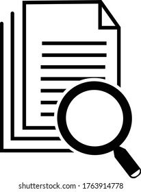 scrutiny document icon vector illustration