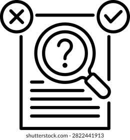Scrutiny Icon, Element For Design