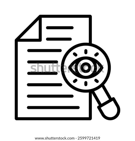Scrutiny Icon Element for Design