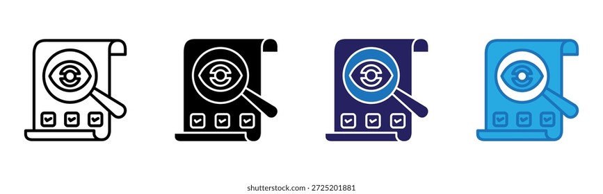 Icono de escrutinio Multi Style Ilustración vectorial