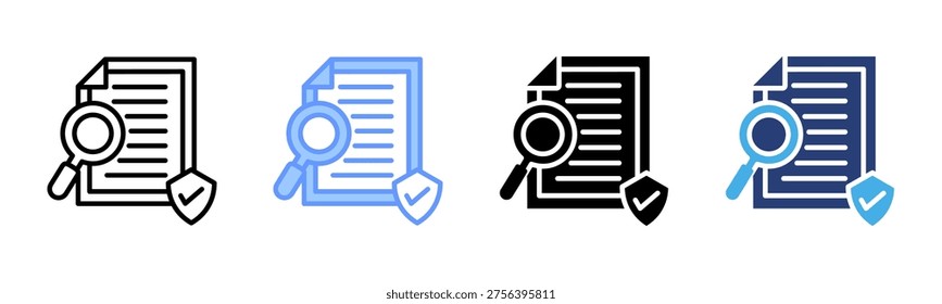 Scrutiny icon set multiple style collection