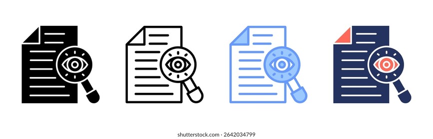 Scrutiny icon sheet multiple style collection
