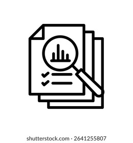 Scrutiny info icon outline set sign