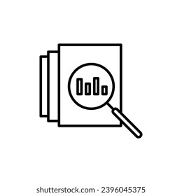 Scrutiny info vector icon set. vector illustration