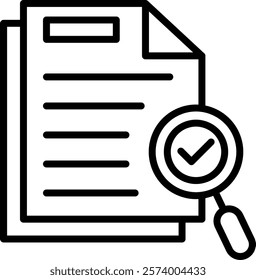 Scrutiny Line Vector Icon Design