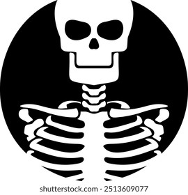 Scry skeleton. Happy Halloween. Halloween vector illustration