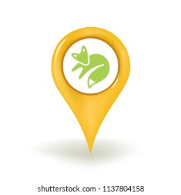 ScryInfo Cryptocurrency Coin Map Pin Isolated
