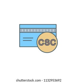 SCS card dusk style line icon. Element of banking icon for mobile concept and web apps. Dusk style SCS card icon can be used for web and mobile on white background