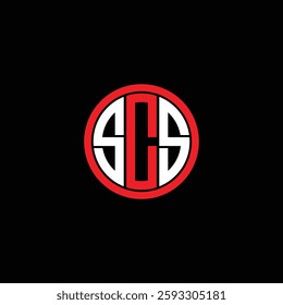 SCS Letter Initial Logo Design Template Vector Illustration