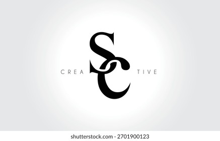 SCsc Elegant Serif Monogram Logo – Luxury Lowercase Typographic Lettermark for Modern Branding