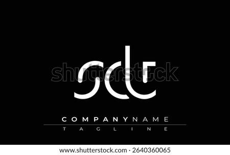 SCT abstract letter design. Modern Business Logo Design With Abstract Typography and Contemporary Style