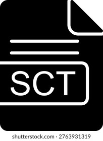 SCT File Format Glyph Vector Icon Design