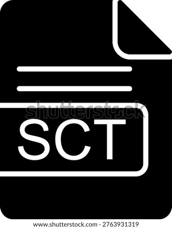 SCT File Format Glyph Vector Icon Design