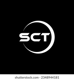 SCT letter logo design in illustrator. Vector logo, calligraphy designs for logo, Poster, Invitation, etc.
