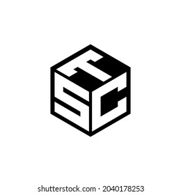 SCT letter logo design with white background in illustrator, vector logo modern alphabet font overlap style. calligraphy designs for logo, Poster, Invitation, etc.