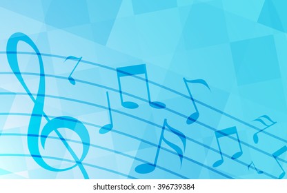 Scuba Blue note song background abstract art vector 
