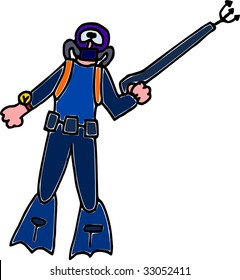 scuba cartoon