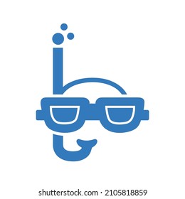 Scuba, dive, diving icon. Blue color design.