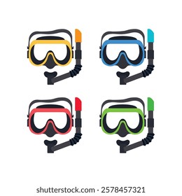 Scuba dive mask diving vector illustration snorkel