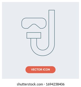 scuba dive mask snorkeling purge vetor icon