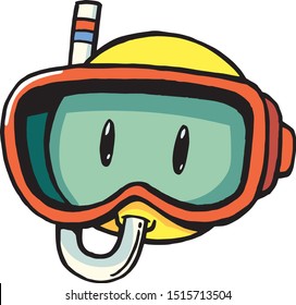 scuba diver emoji with a diving mask