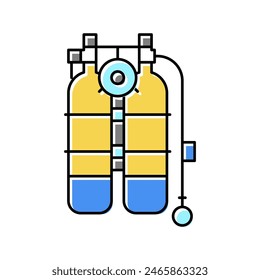 scuba diver equipment color icon vector. scuba diver equipment sign. isolated symbol illustration