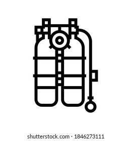 scuba diver equipment line icon vector. scuba diver equipment sign. isolated contour symbol black illustration