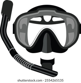 Scuba diver and scuba gear, Dive mask, snorkel for professionals.