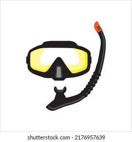 Scuba diver and scuba gear icon vector illustration