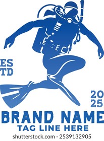 Design-Vorlage für das Scuba Diver Logo