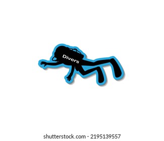 Scuba Diver Logo Elegant Icon