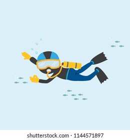 Deep Sea Diving Man Stock Vectors, Images & Vector Art | Shutterstock