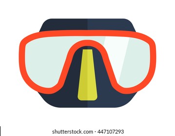 Scuba diver mask vector equipment