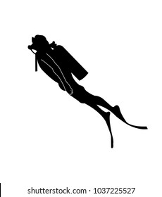 Scuba diver silhouette