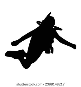scuba diver silhouettes Vector on White Background.