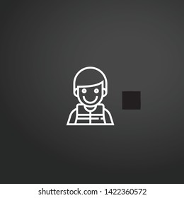 Scuba Diver vector icon. Scuba Diver concept stroke symbol design. Thin graphic elements vector illustration, outline pattern for your web site design, logo, UI. EPS 10.