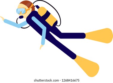 scuba diver vector image