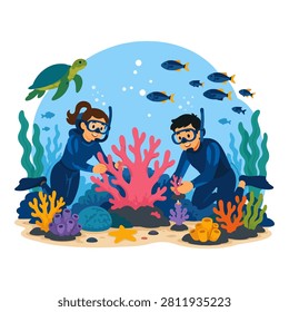 Водолазы восстанавливают коралловые рифы в поддержку сохранения морской среды и защиты океанических экосистем