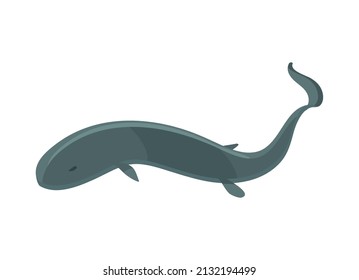 Scuba diving composition with isolated image of exotic blue whale on blank background vector illustration