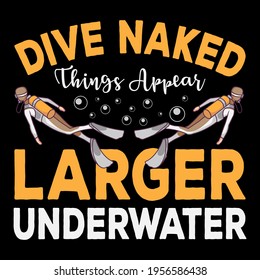 Scuba Diving Design. This illustration can be used as a print on T-shirts, cups, bags, Phone Case etc.