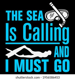 Scuba Diving Design. This illustration can be used as a print on T-shirts, cups, bags, Phone Case etc.