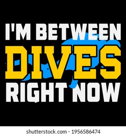 Scuba Diving Design. This illustration can be used as a print on T-shirts, cups, bags, Phone Case etc.