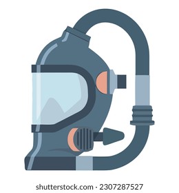 Scuba diving equipment protective mask isolated