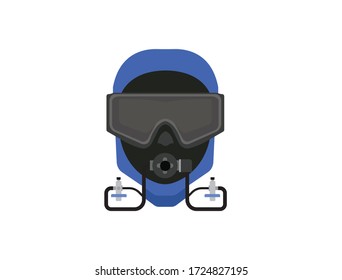 Icono vectorial del equipo de buceo Scuba
