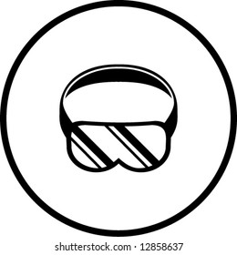 scuba diving or eye protection googles symbol