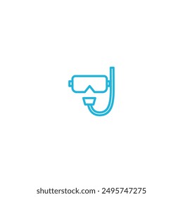 scuba diving gear flat vector design