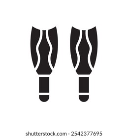 Scuba diving icon Black and white outline vector