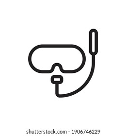 Diseño de iconos de buceo Scuba. aislado de fondo blanco. ilustración vectorial