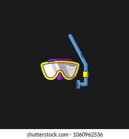 Scuba Diving Icon Design Template. Vector Illustration