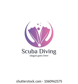 Scuba Diving Icon Design Template. Vector Illustration